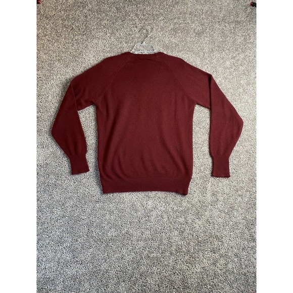 VINTAGE Woolf Brothers Sweater Mens Medium Red Orlon Acrylic Knit Made In USA - Picture 6 of 11
